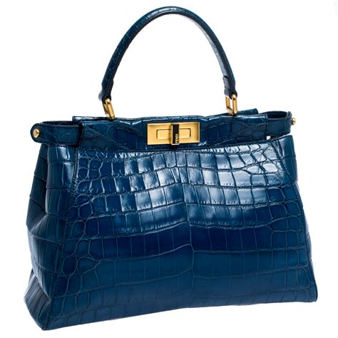 Fendi Crocodile Handle Bag 